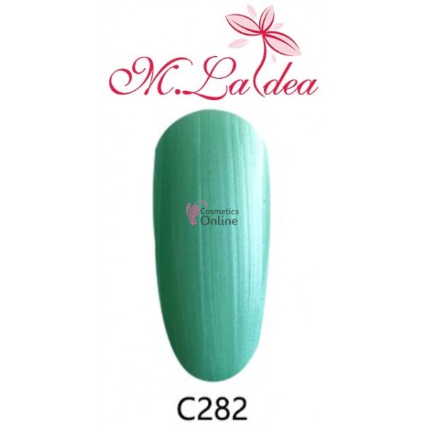 Gel UV / LED Soak Off M Ladea colorat cu sidefat 5gr Cod C282 Green Celeste